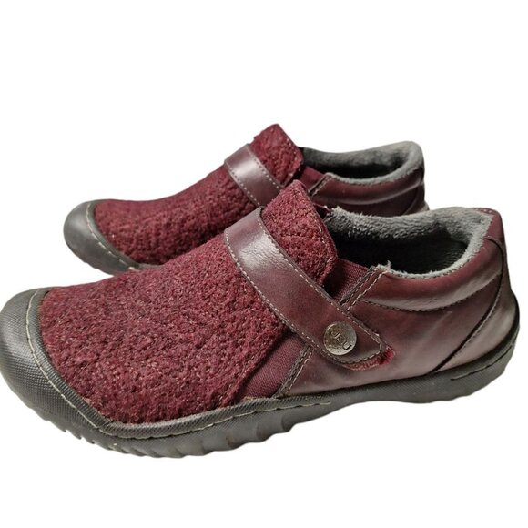 JBU by Jambu Slip On Shoes Faux Fur Lining Womens Size 9M Blakely JB17BLK05 Red - Picture 2 of 7